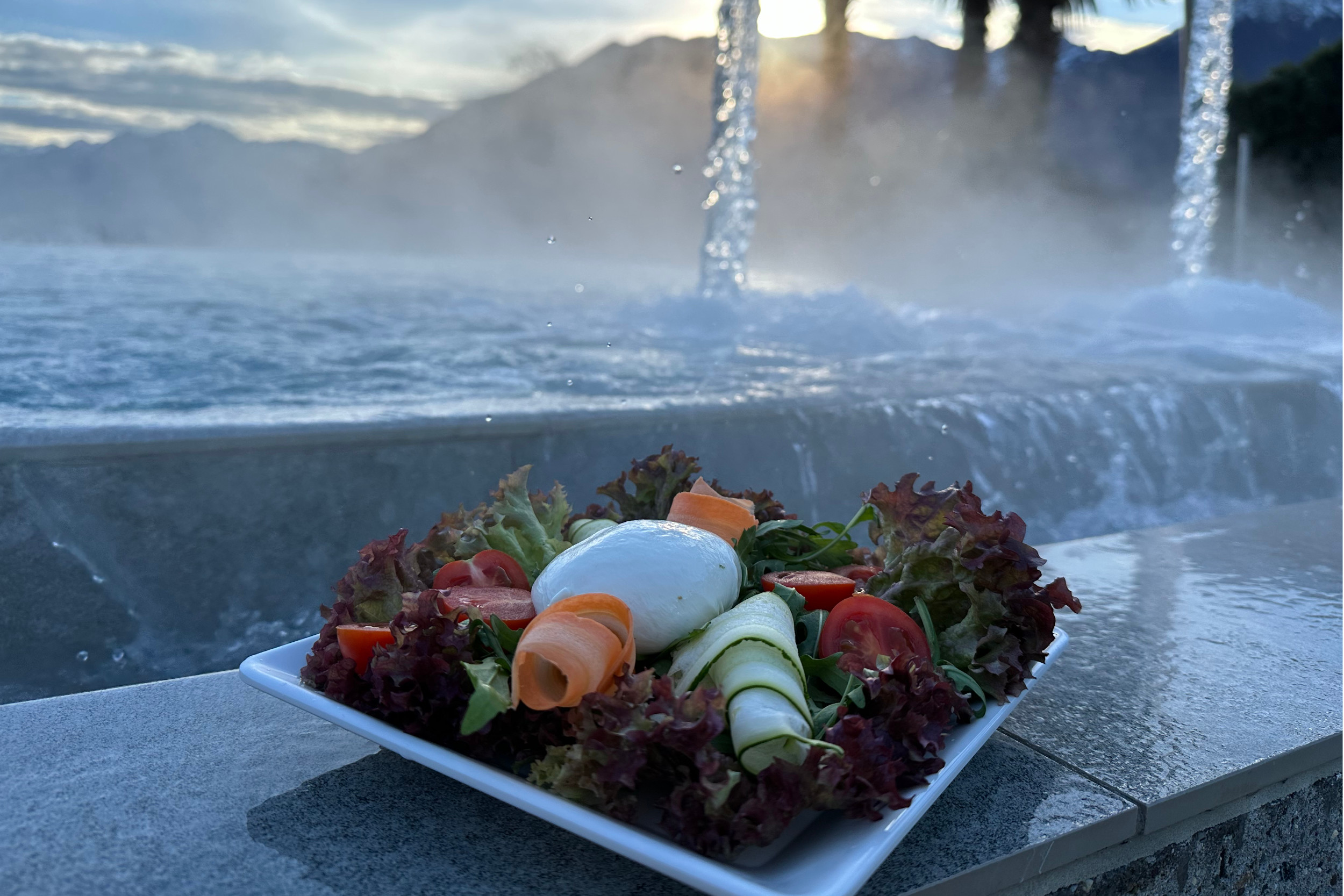 Salad with burrata