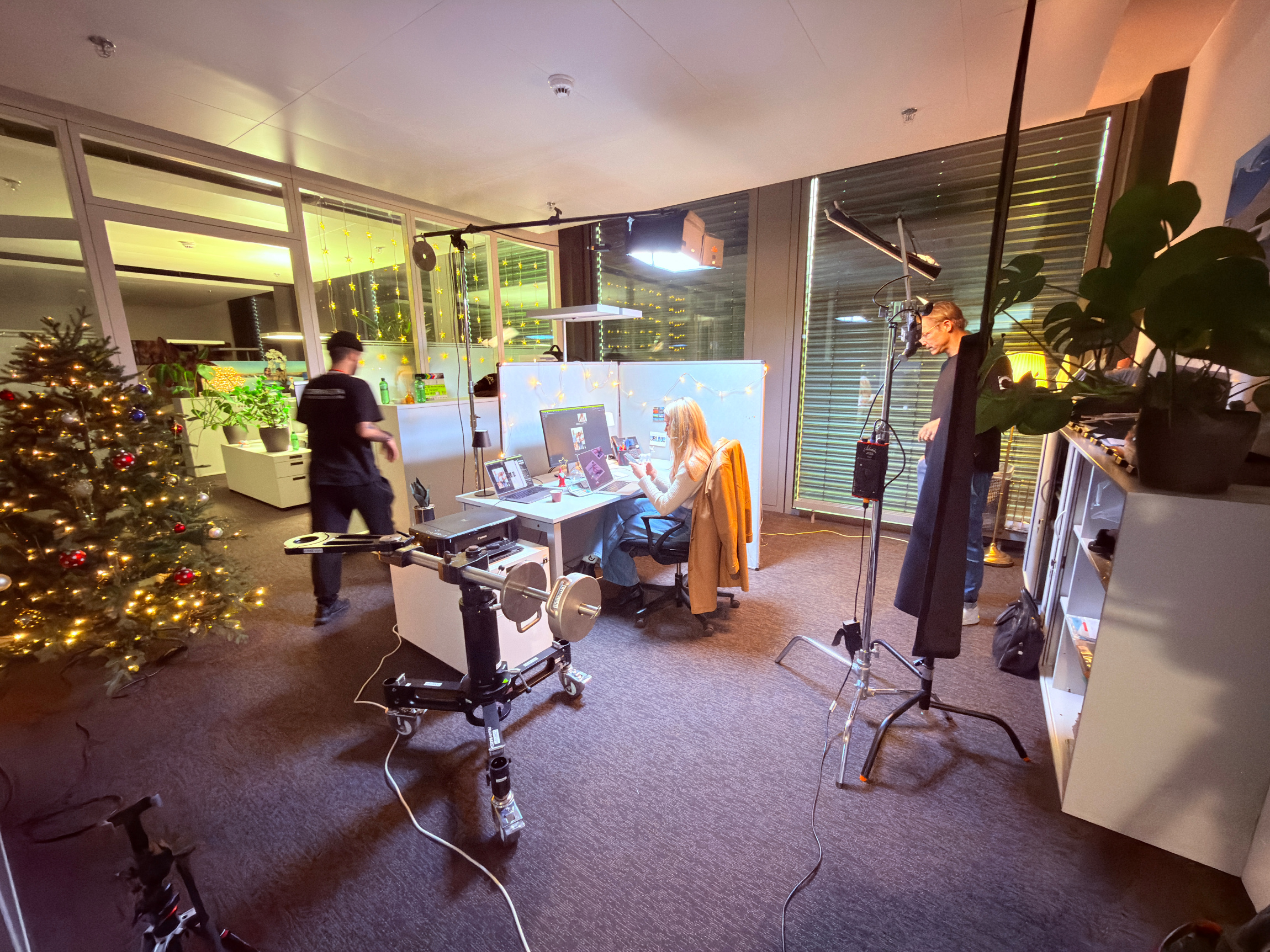 Weihnachtsspot hinter den Kulissen