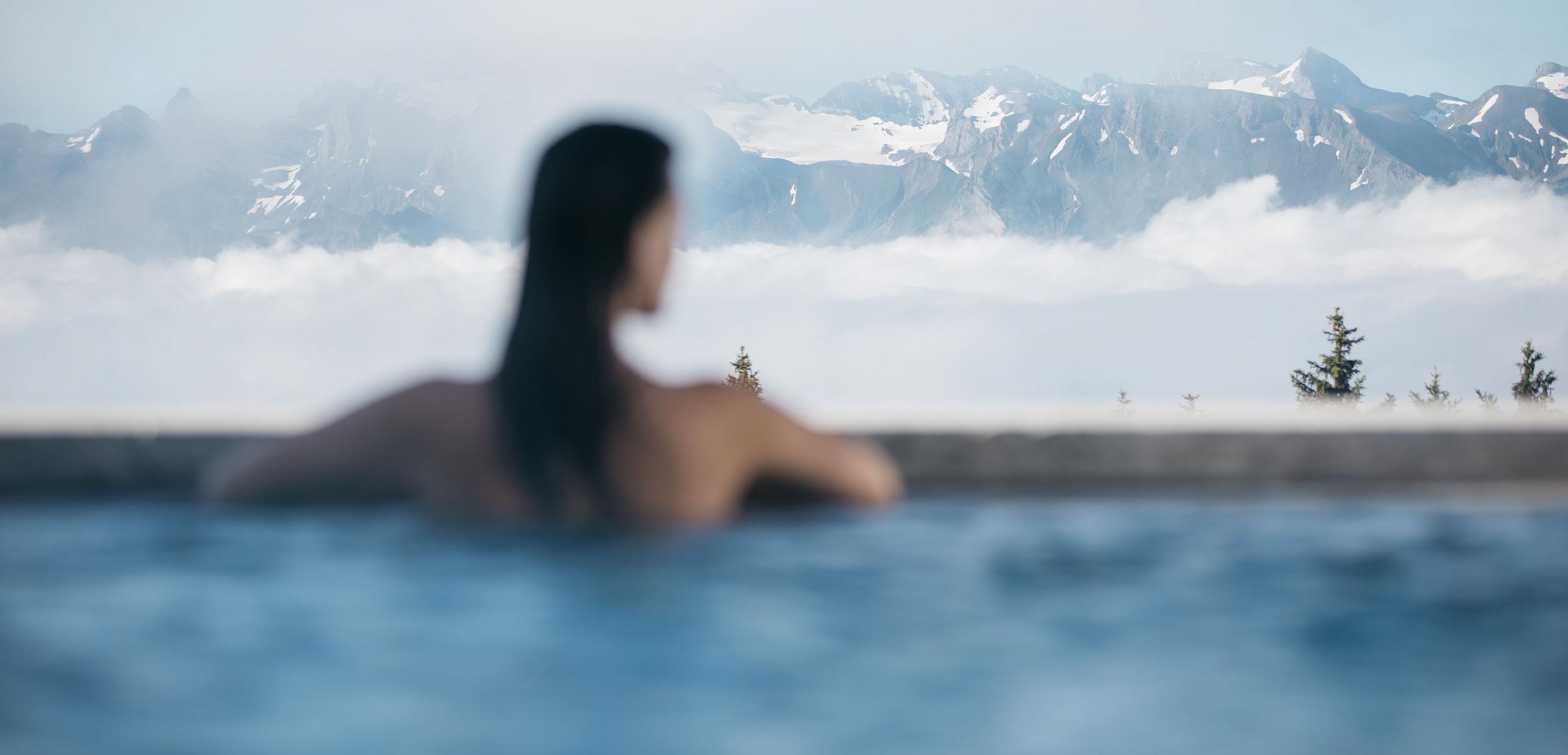 Mineralbad & Spa Rigi Kaltbad Blick auf die Bergwelt