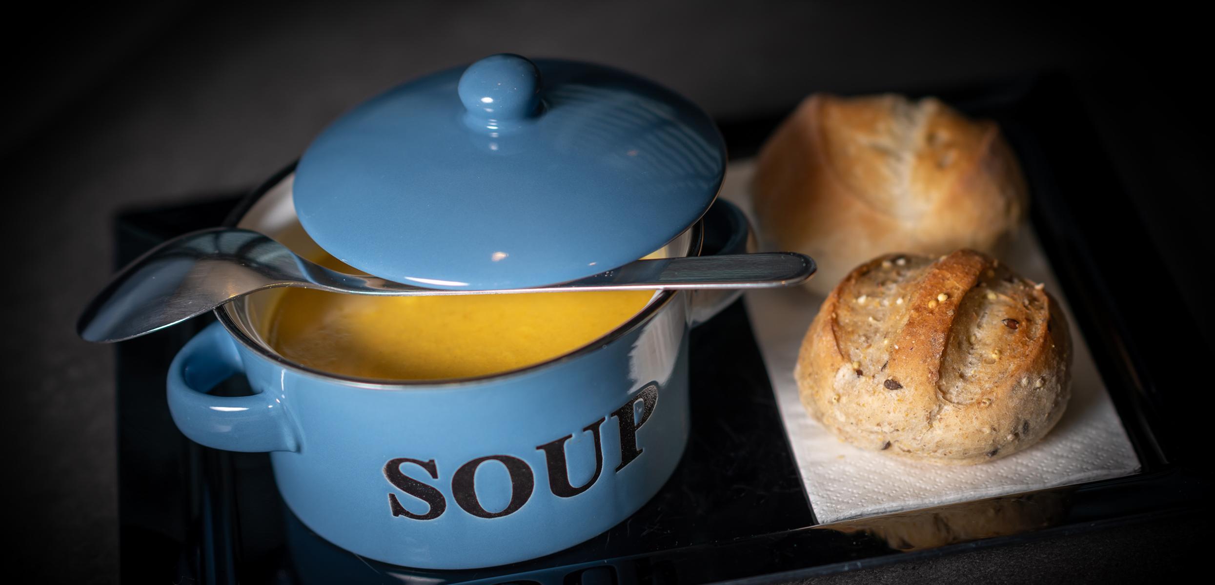 Mineralbad & Spa Rigi Kaltbad Botta Bistro heisse Suppe