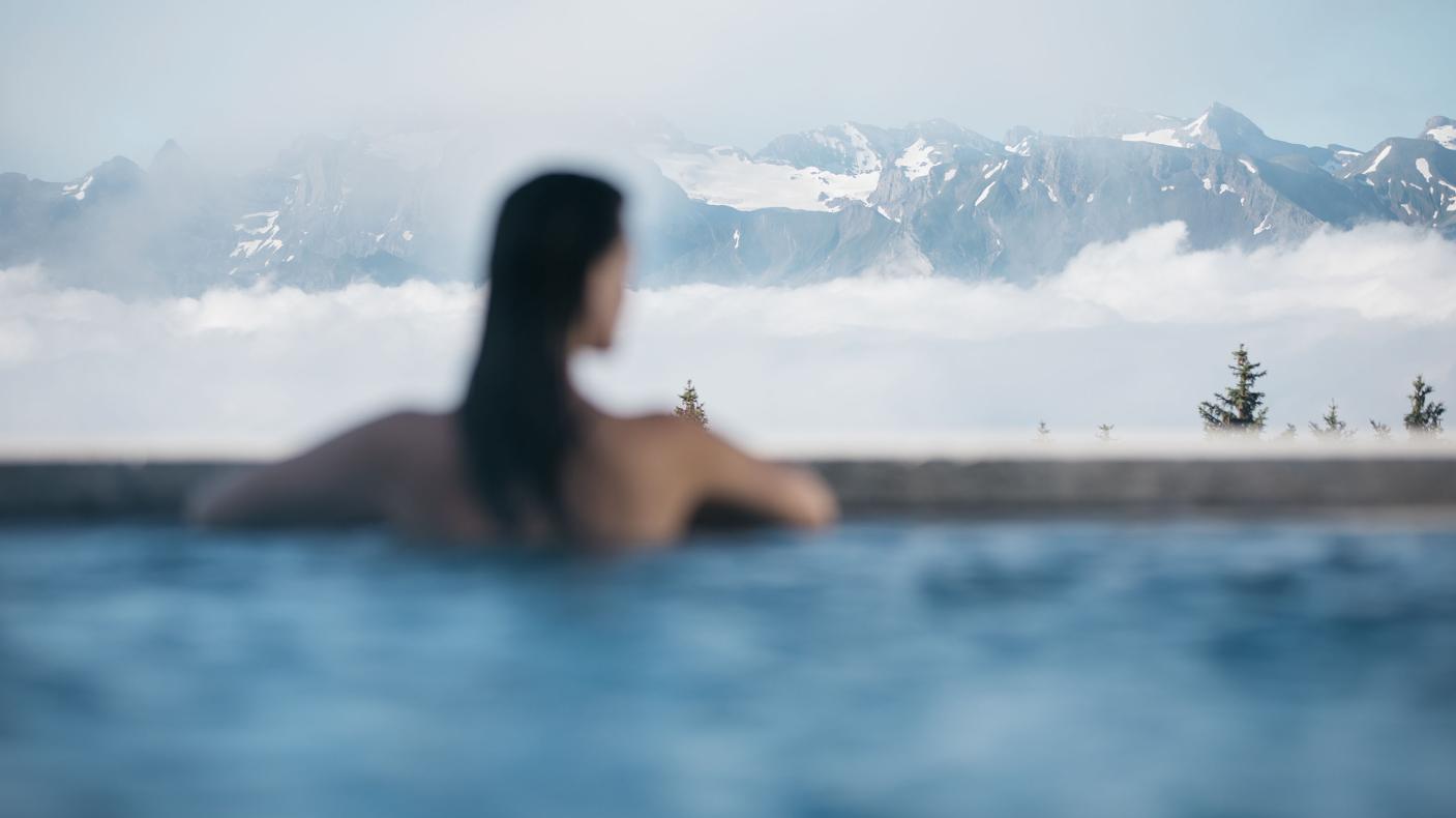 Mineralbad & Spa Rigi Kaltbad Blick auf die Bergwelt