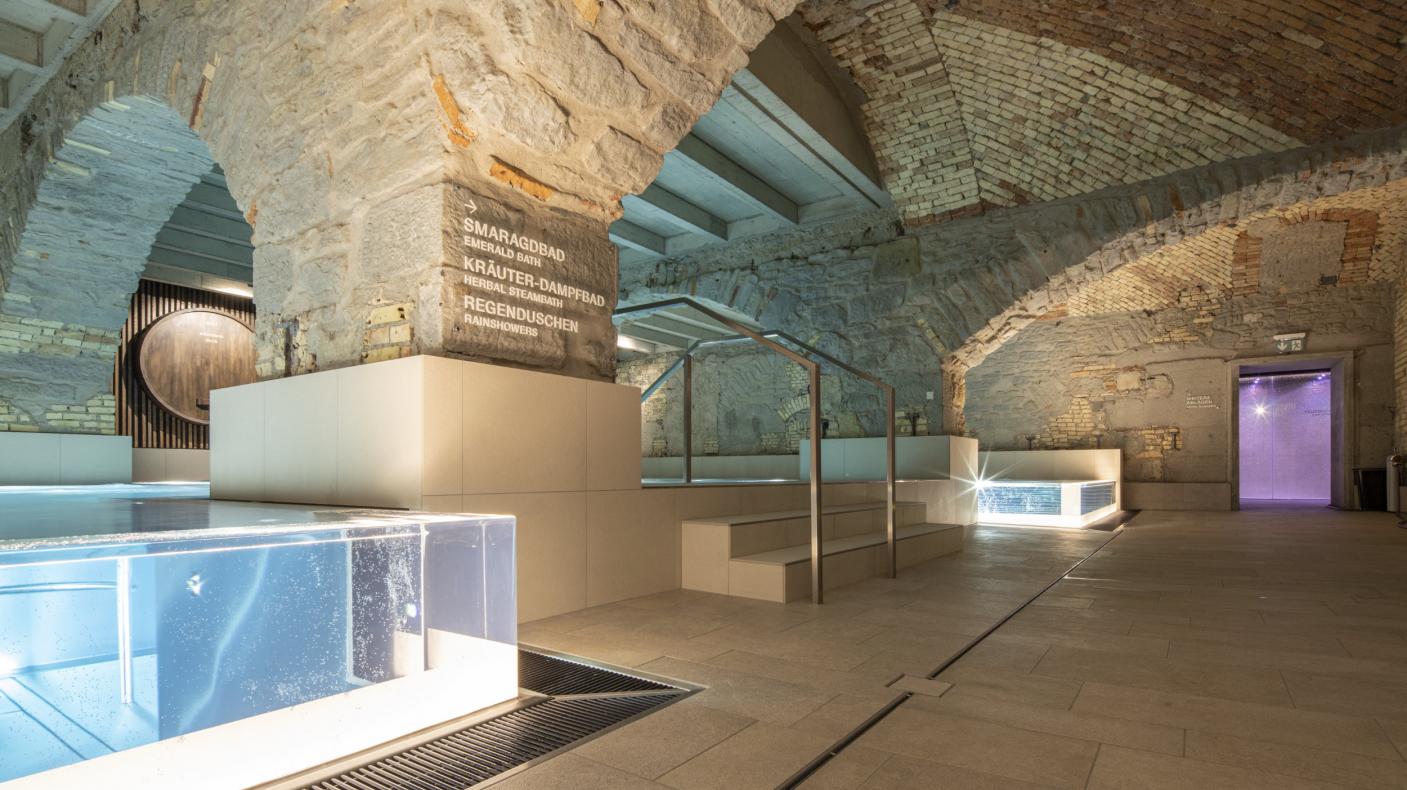 Thermalbadbereich im Hürlimannbad &amp; Spa Zürich
