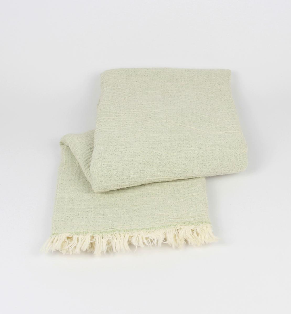 Badetuch Musselin Cem Grün Creme Badetuch Musselin Cem Grün Creme